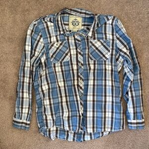 Supply Company Plaid Button-Up Shirt